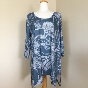 Soft Surroundings “Valerie” Tunic Top Blue Size XL